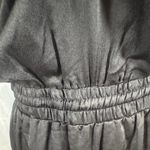 Molly green black sleeveless satin button down jumpsuit size large Photo 7