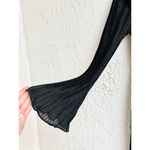 Suboo Crystal Bell Sleeve Plunging Wire Neck Maxi Dress Black Women's Size XS Photo 5