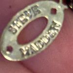 Steve Madden dark silver pink gemstone pendant necklace Photo 4