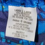 🎓 Miss Fifi Two Piece Silky Navy Set Robe & Bottoms Size L Photo 7