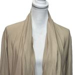 Theory  Easy Open Front Cardigan Stretch Viscose Women’s Size P Beige Long Sleeve Photo 2