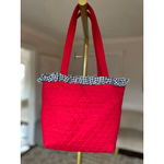 Handmade Georgia Bulldogs Quilted Ruffle Tote Red Gingham Trim Southern UGA Gameday Bag Photo 1
