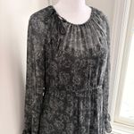 Likely  x Revolve Hanner Long Sleeve Floral Gray Dress Size 8 / Medium Boho Party Photo 4