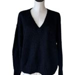 NWOT LAUREN RALPH LAUREN Black Metallic Thread Ribbed Long Sleeve Sweater Size XL Photo 7