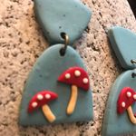 Handmade Polymer Clay Mushroom Earrings  Photo 2