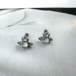 Universe Planet CZ Stud Earrings for Men Women Streetwear Hip Hop Unisex Style Silver Photo 0