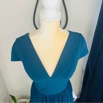 Dress the Population  Corey Dress, Fit & Flare, Blue/Green Pine, Medium 8/10, NWT Photo 6