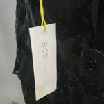 BCBGeneration Black Spaghetti Strap Tiered Shimmer Romper S Photo 12