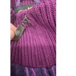 Bob Mackie Wearable Art Jacket, Small, Leather Suede Knit Embroidered Purple Photo 5