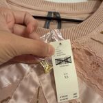 Anthropologie NWT Beaded Bow Dusty Blush Sweater Photo 4