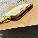 Coach Corner Zip Wristlet With Plaid Print- Color: Im/Bright Maize Multi Photo 5