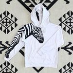 I Am Certified Fly White Zebra Print Hoodie Unisex Small Photo 4