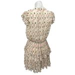 Olivaceous Cream Floral Sleeveless Ruffle Frill Tiered Mini Fit & Flare Dress M Photo 2