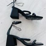 Free People  Parker Chain Heels in Black Silver Size 37.5 NWOT $138 Photo 0