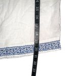 Free People Silver Spring Blue and White Embroidered Crochet Boho Blouse XS Photo 7