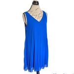 Sequin Hearts  Blue Dress Prom Formal Holiday Accordion Shift Rhinestones Medium Photo 2