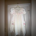 For Love & Lemons  Tea Time Babydoll Dress White Pink size XXS Photo 4