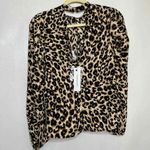 Topshop Womens Leopard Print Long Sleeve Top Blouse Animal Pattern UK 8 US 4 Photo 10