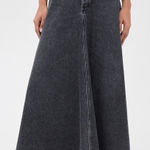 AGOLDE New  Odin Grey mid-rise Exaggerated denim maxi skirt sz 27 Photo 0
