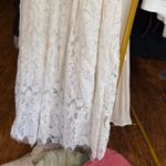 Anthropologie  - Lace strapless white midi a line dress Photo 8