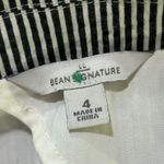 EUC LL Bean Signature‎ Striped Blazer Cotton Career Jacket Black White Womens 4 Photo 5