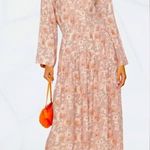 Vince NWT $435 Dahlia Long-sleeve Double V-neck Dress Lotus Photo 0