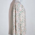 Kaari Blue Peach and Green Peasant Blouse Size 2X Plus Size Peach Floral Blouse Photo 4