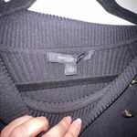 Marc New York  Black ribbed long sleeve with gold  Button Accents large Photo 2