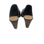 Abound  Pointed Toe Black Leather Mules 7.5M Block Heel Slip-On Photo 4