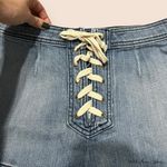 LF NWOT carmar tie-up denim micro mini low rise shorts Photo 3