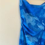 Blue Floral Midi Dress Size 4 Photo 1