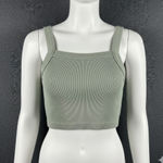 Cotton On Cotton On Women's Basic Casual Stretch Crop Cropped Tank Ribbed Knit XS Green Photo 0