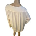 Katie’s Kloset Cream Lightweight Long Sleeve Boho V Photo 3