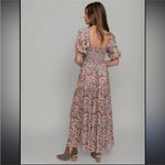 Natural Life  Women’s Danielle Maxi Dress M Floral Earthy Prairie Smocked Bodice Photo 1