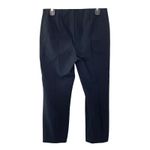 Vince Midnight Blue Wide Waistband Tailored Pants Size L SHORT Pull On Side Zip Photo 1