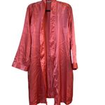 Satin Robe Coral Kimono‎ Style Lightweight Loungewear Cover Up Elegant Large Pink Photo 1
