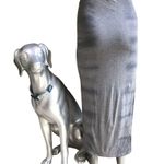 Jessica Simpson  Gray Striped Fitted Maxi Skirt Women's Size XS Photo 1