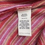 Soft Surroundings  Oversized Striped Long Sleeve Button Down Shirt Red Size Small Photo 3