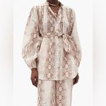 Zimmermann NWT  snake print waist tie blouse size 1 Photo 2
