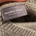 Wooden Ships  Charcoal Sweater with White Snowflake Photo 5