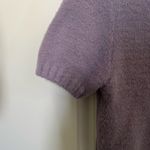 Francesca's NWT Francesca’s Purple Fluffy Knitted Short Sleeved Cardigan with Shinny Buttons Photo 1
