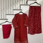 Traditional Indian Wear Classy Salwar Suit Pakistani Beautiful Salwar Kameez Red Size M Photo 3