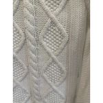 CAbi White Cable chunky Knit Shawl Collar Cardigan Sweater Size S women cotton Photo 6
