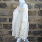 1. State  NEW antique white off the shoulder top‎ size medium eyelet sleeves Photo 6