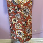 H.I.P. Retro Orange Floral Duster Kimono Short Bell Sleeves Open Front Rayon M/L Photo 6