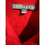 Sharagano  Pure Red Roll Tab Sleeve Self Tie Shirt Dress Size 4 NWT Photo 3