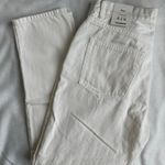 White Ankle Length Mom Jeans Size 8 Photo 0