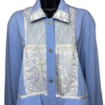 Vintage Saint Germain Shirt Jacket Top‎ Womens Size XL Lightweight Western USA Blue Photo 1