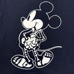 Disney  Mickey Mouse Halloween Skeleton X-Ray Long Sleeve Tee Shirt Black Large Photo 6