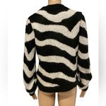 Who What Wear  Mock Neck Animal Print Pullover Sweater Black & White Size S Photo 4